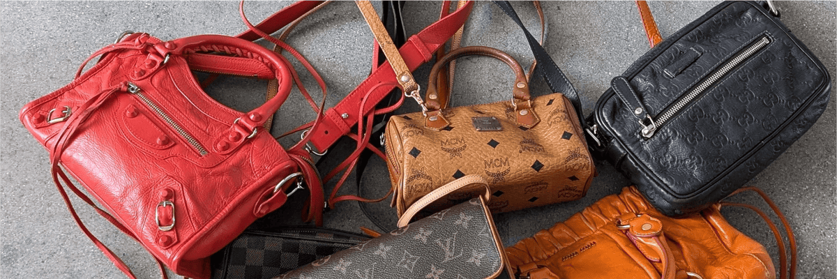 Vintage Umhängetaschen von Balenciaga, MCM und Louis Vuitton
