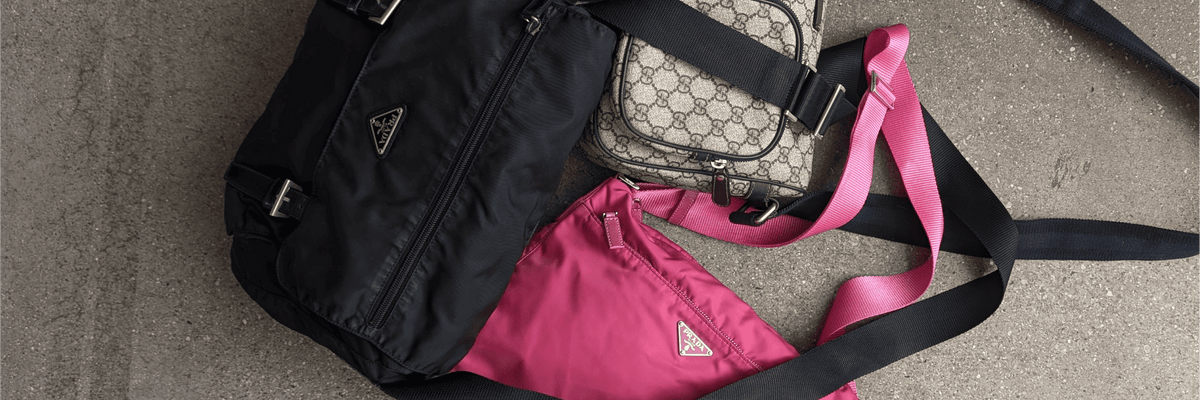 Vintage Messenger Bags von Prada und Gucci