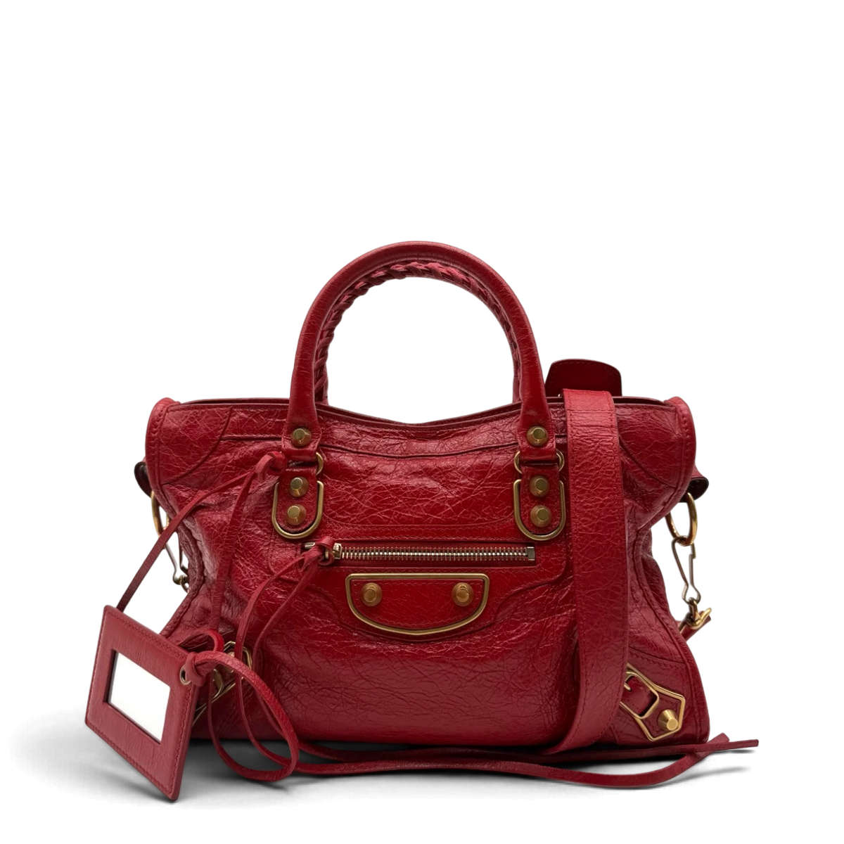 Balenciaga Handtasche Classic City aus Leder rot