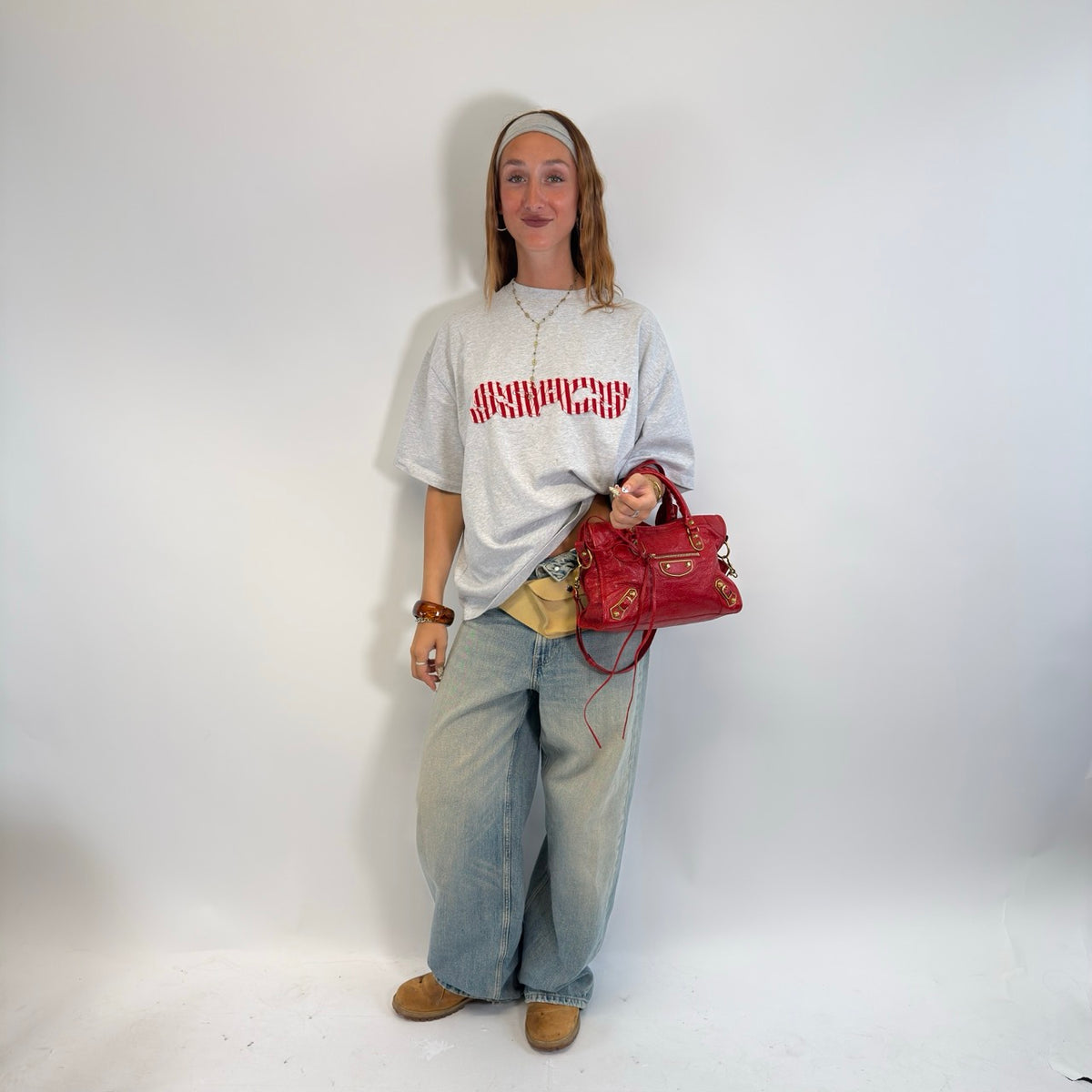 Balenciaga Handtasche Classic City aus Leder rot