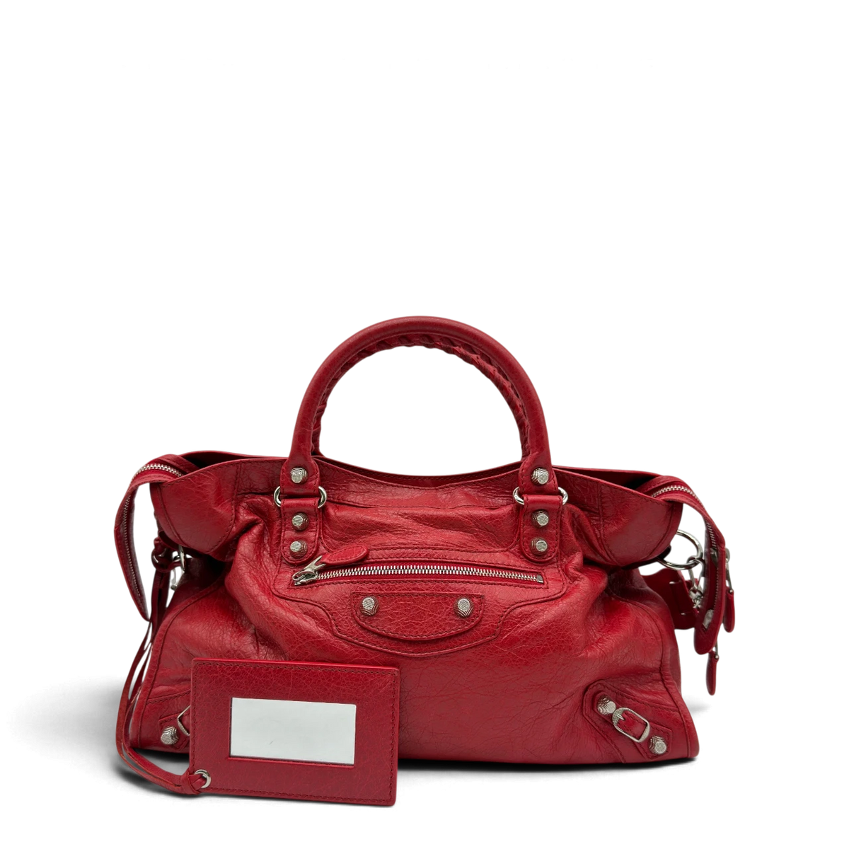 Balenciaga Handtasche Giant City aus Leder rot