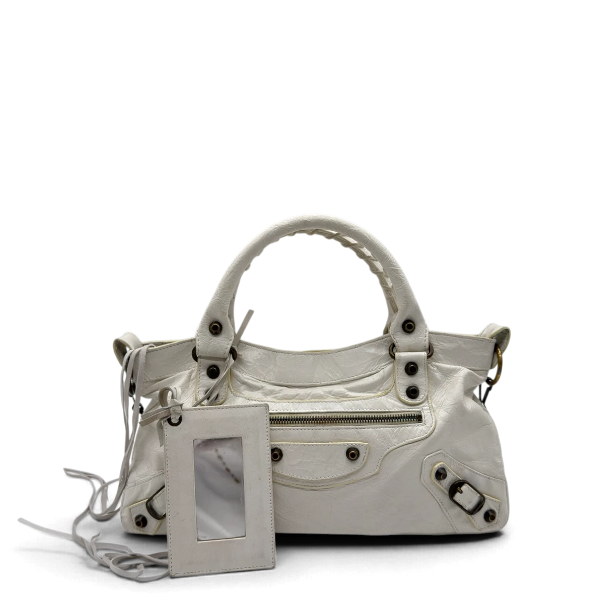 Balenciaga Handtasche Neo Classic City Bag aus Leder weiß
