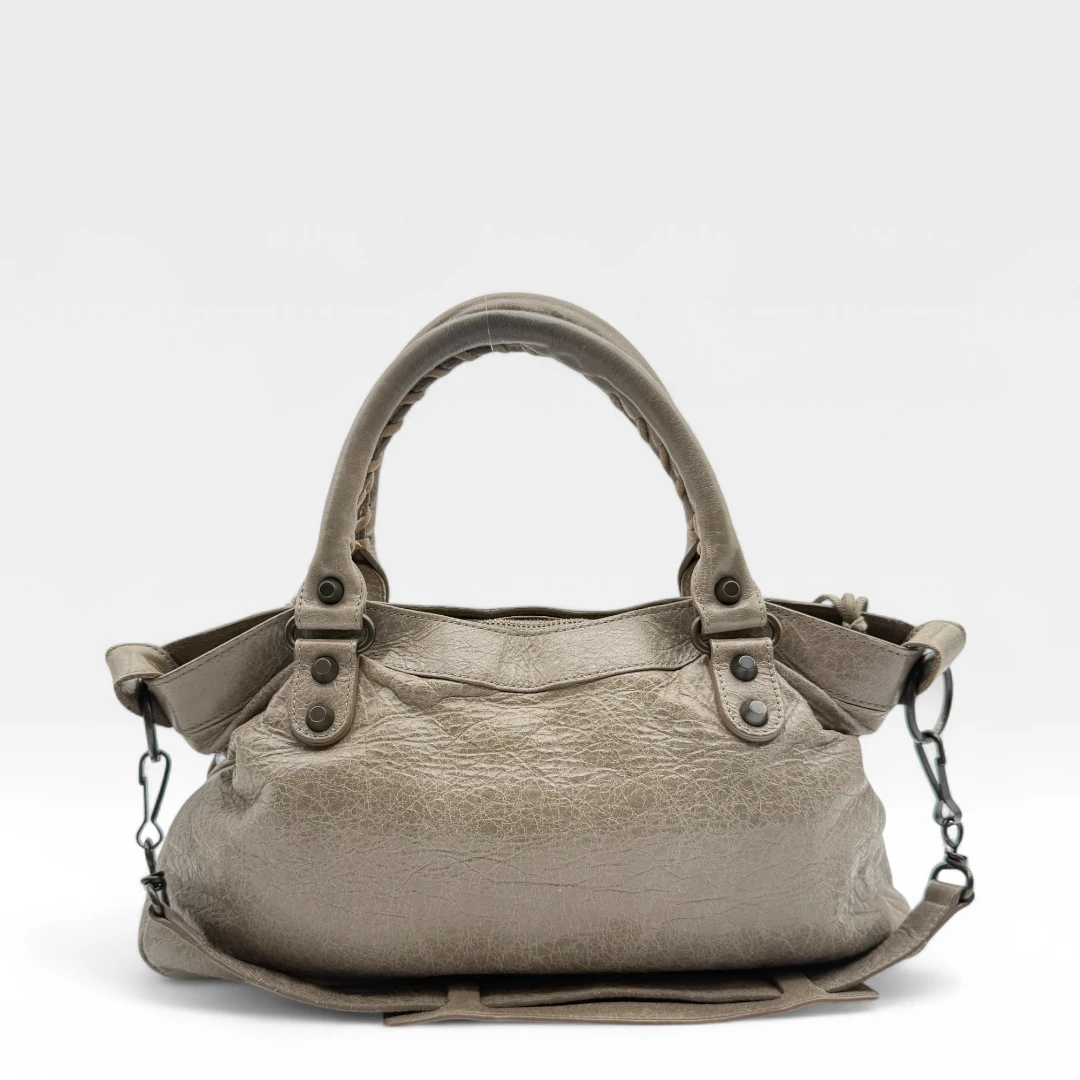 Balenciaga Handtasche The First City bag mit Schultergurt grau