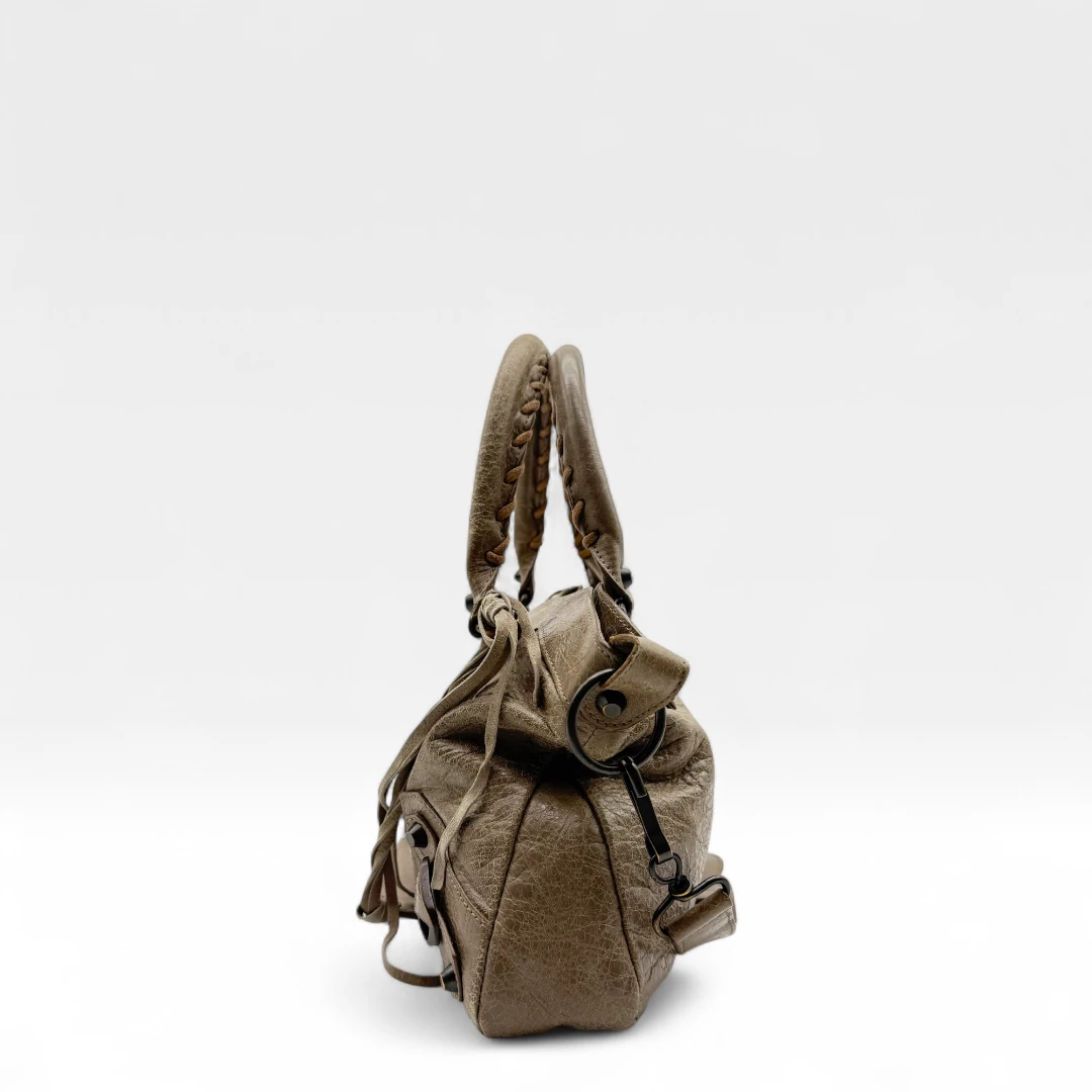 Balenciaga Handtasche The First City bag mit Schultergurt grau