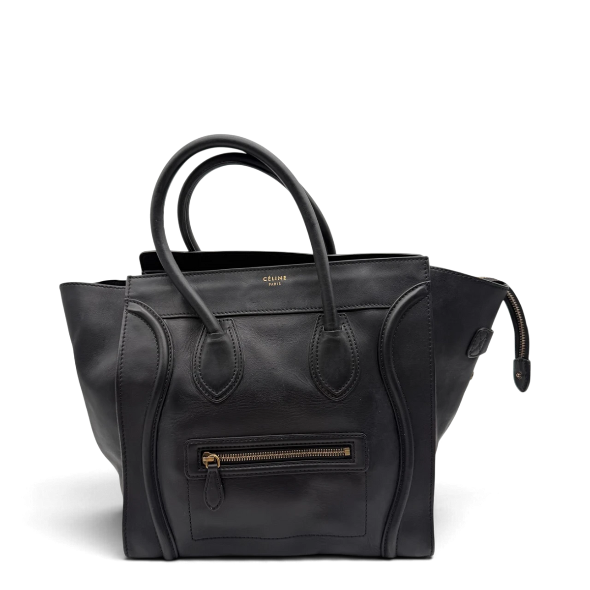 Celine Handtasche Mini Luggage aus Leder schwarz