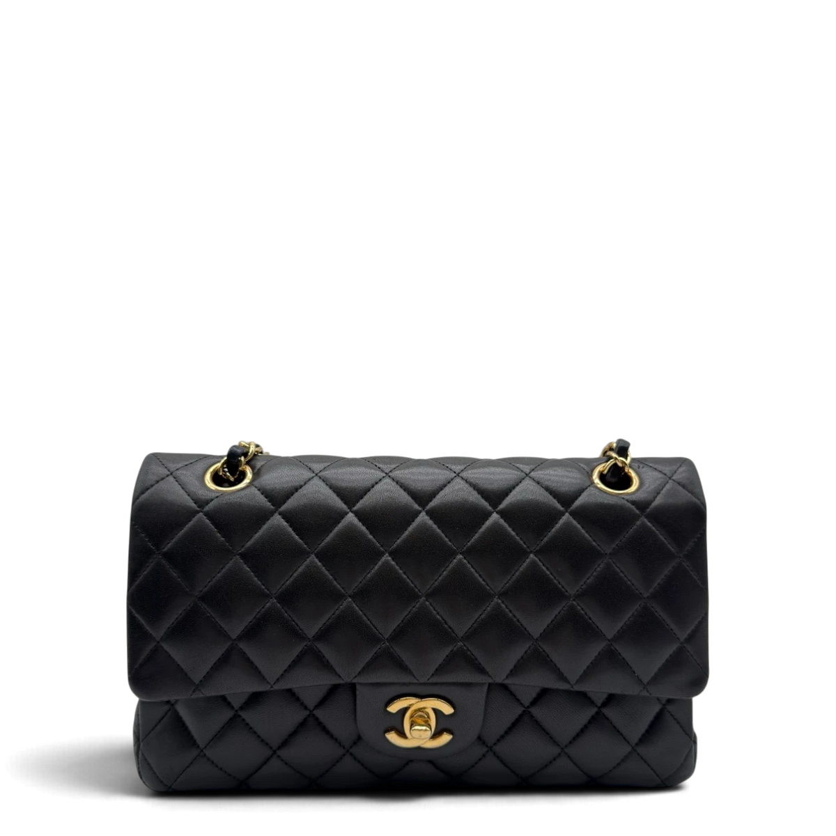 Chanel Handtasche Classic Double Flap bag medium aus Lammleder schwarz