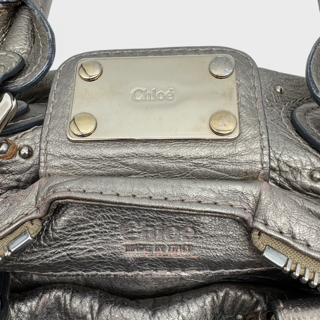 Chloé Handtasche Paddington metallic gold