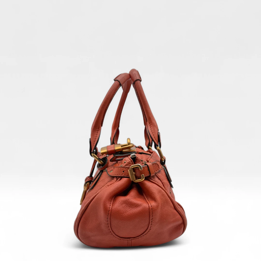 Chloé Handtasche Paddington aus Leder orange