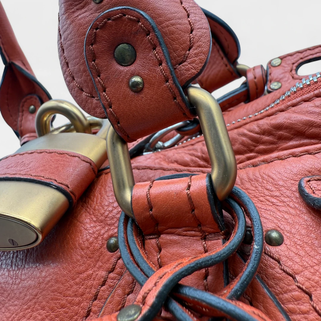 Chloé Handtasche Paddington aus Leder orange
