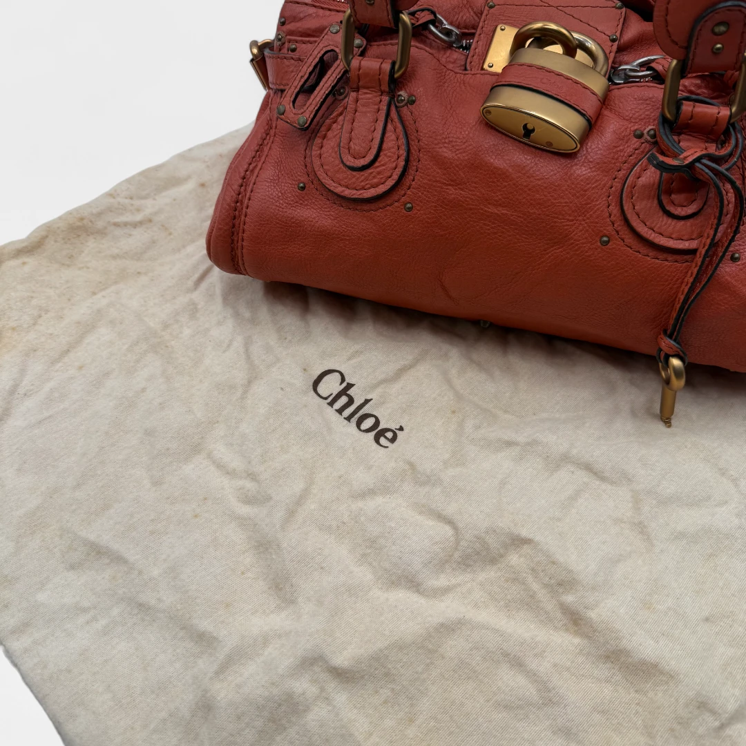 Chloé Handtasche Paddington aus Leder orange