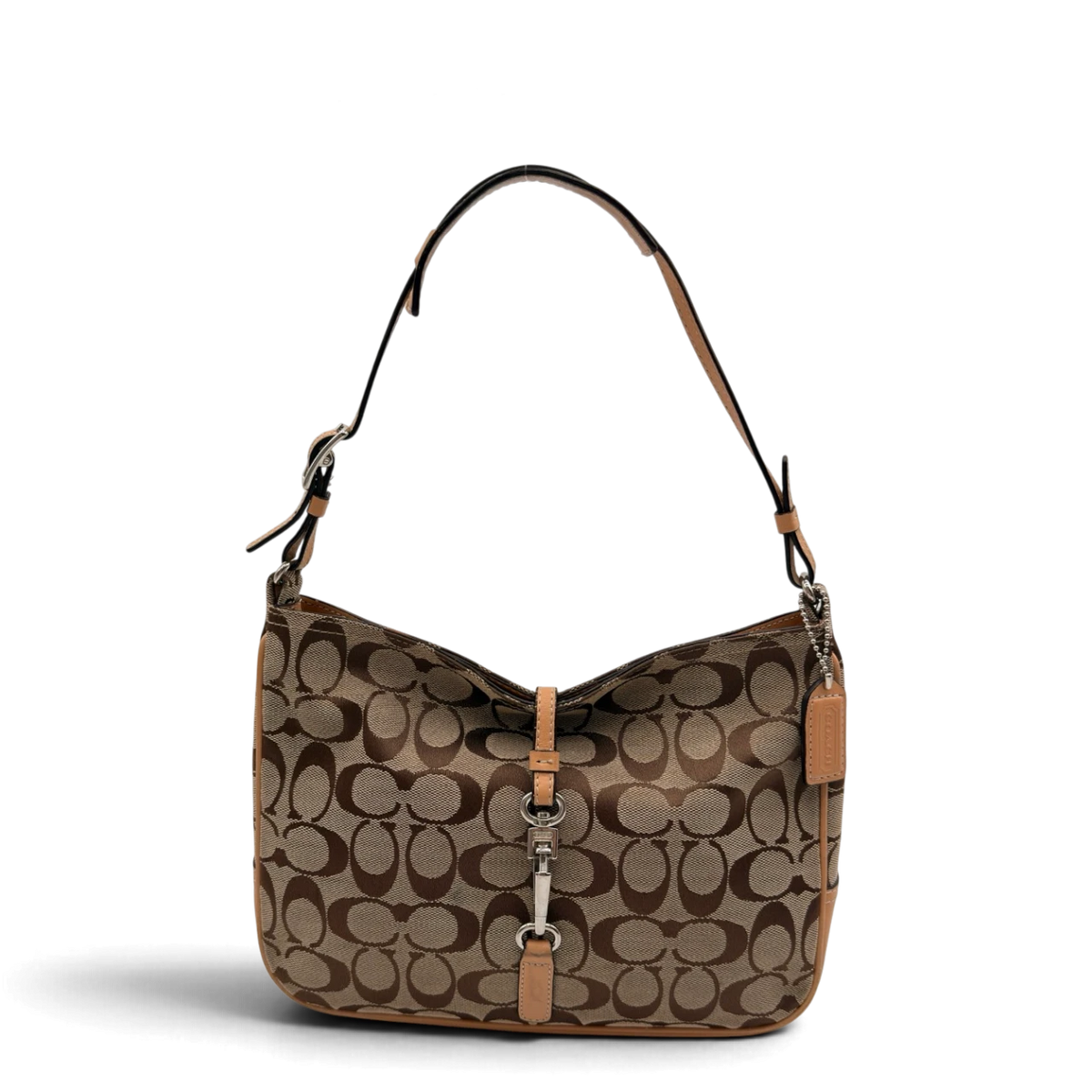 Coach Schultertasche Jackie Signature beige