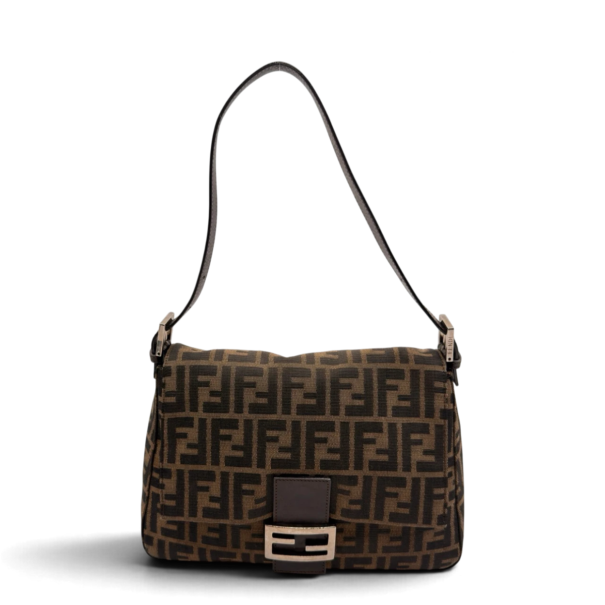 Fendi Schultertasche Mamma Baguette in Zucca braun