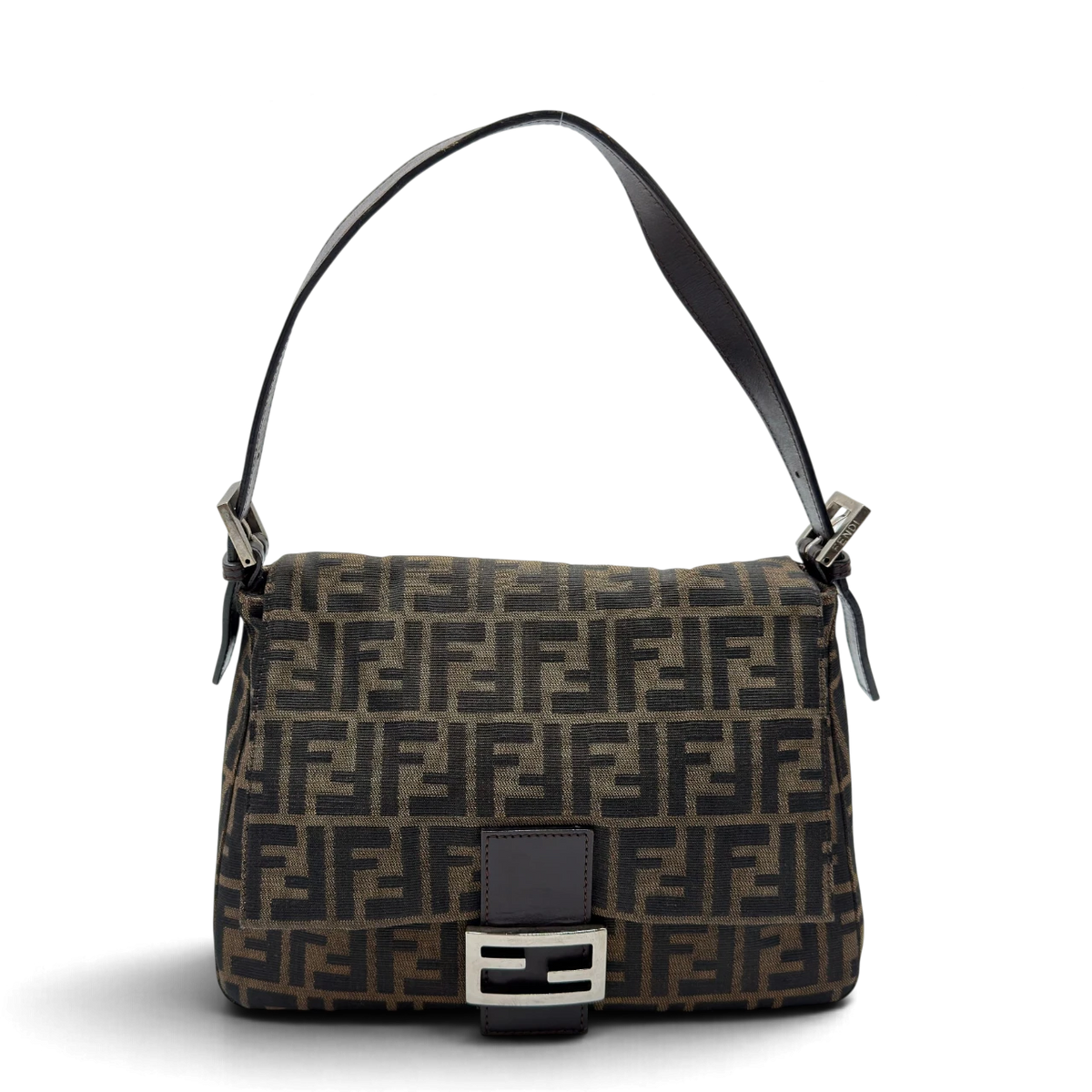 Fendi Schultertasche Mamma Baguette Zucca braun