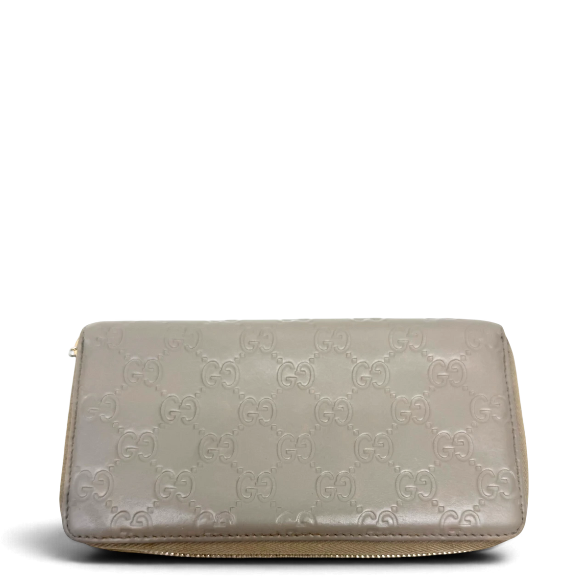 Gucci Geldbeutel Zippy aus Leder monogram grau