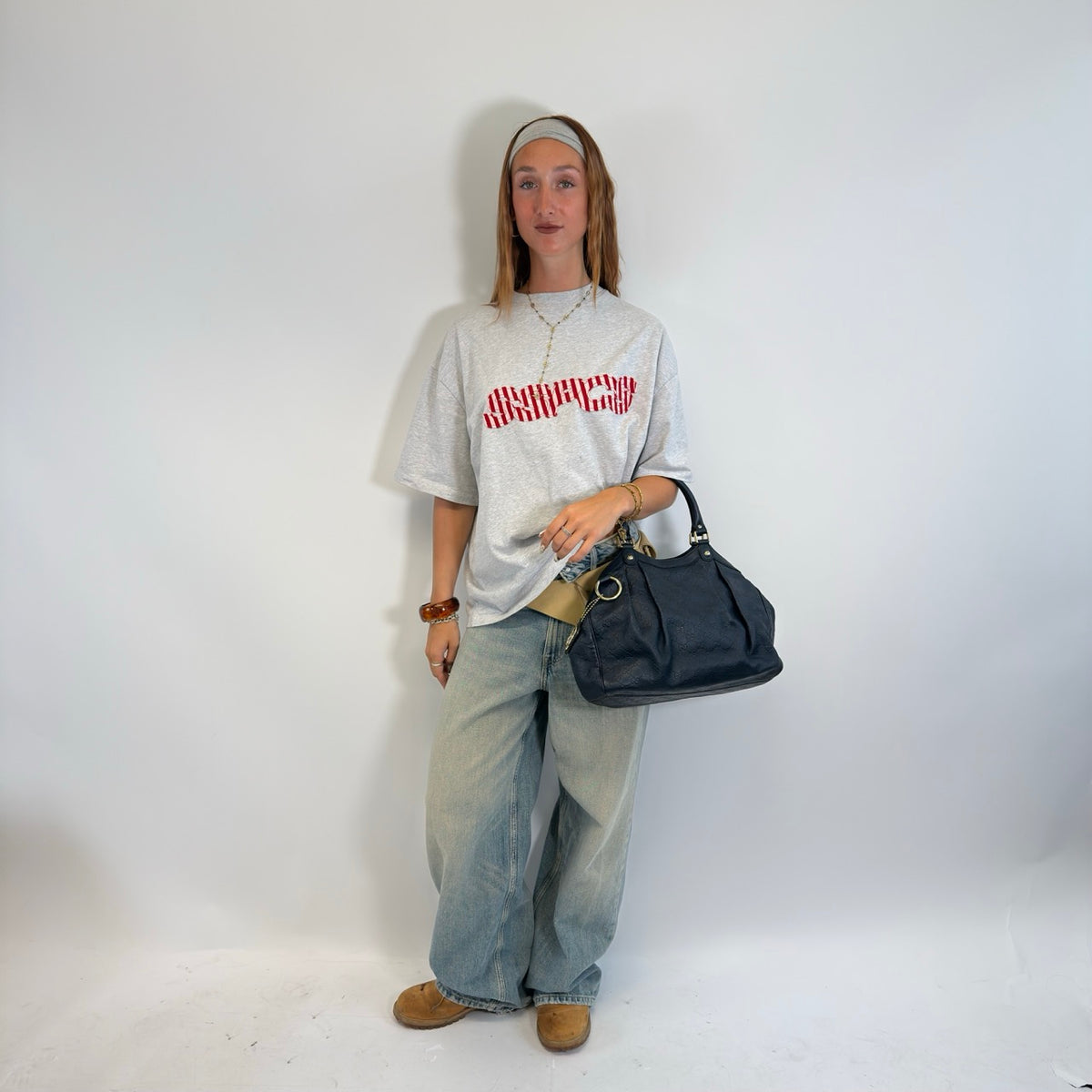 Gucci Shopper Sukey aus Leder monogram dunkelblau