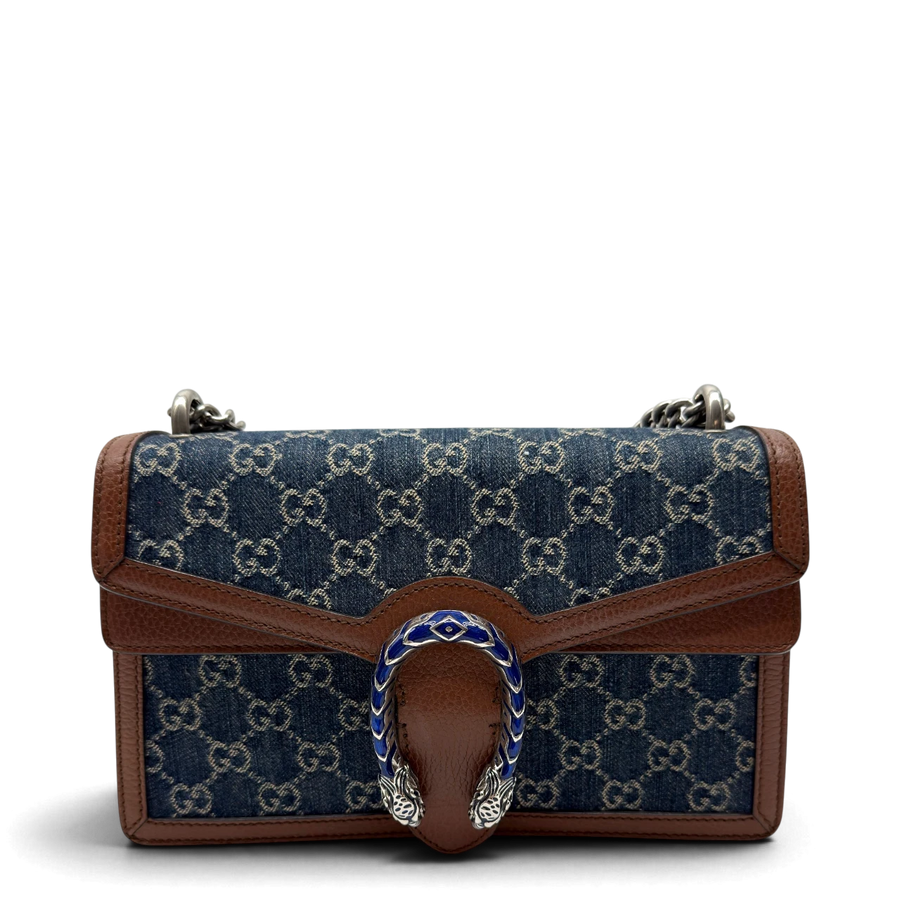 Borsa a tracolla Gucci Dionysus in denim media