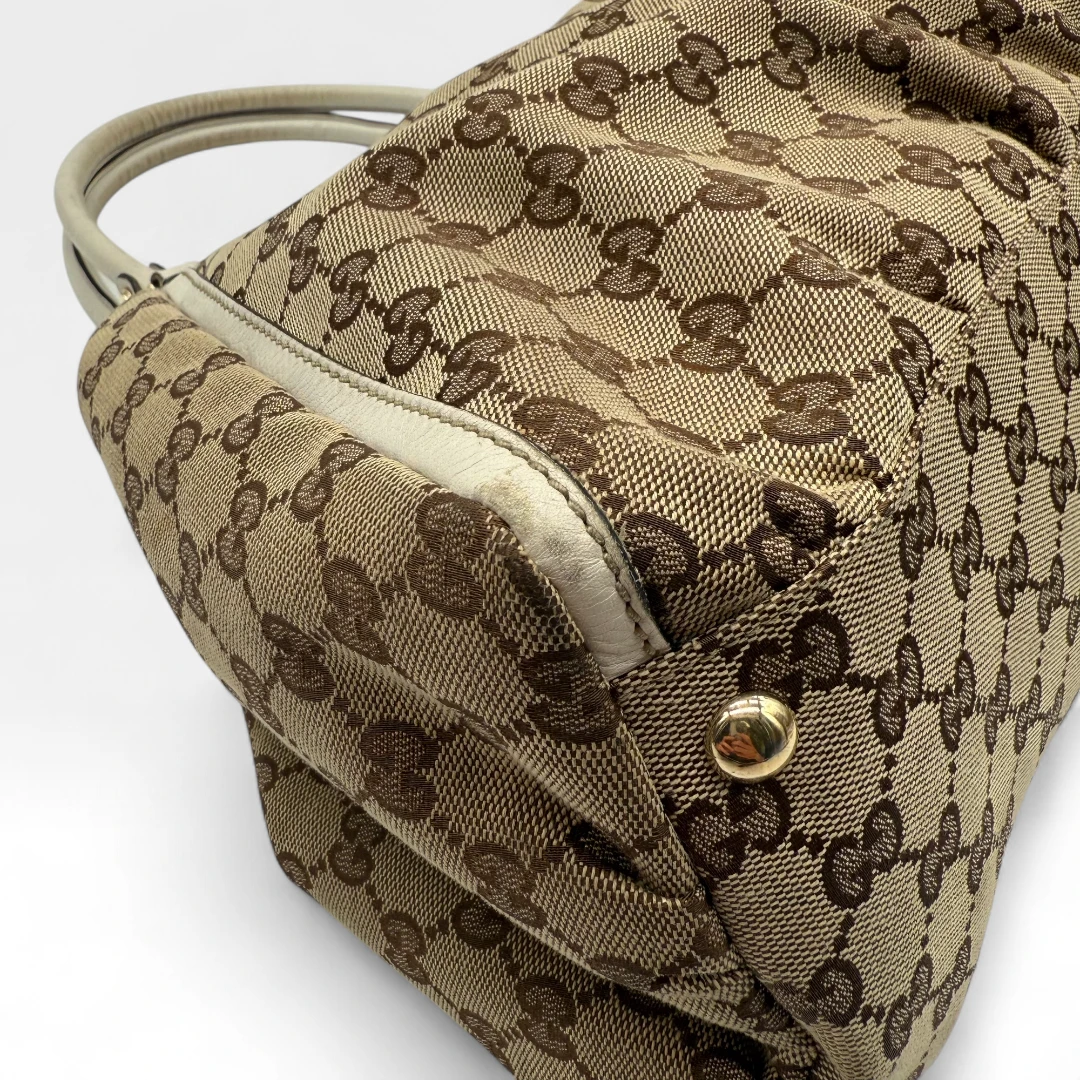 Gucci Handtasche D-Ring monogram beige