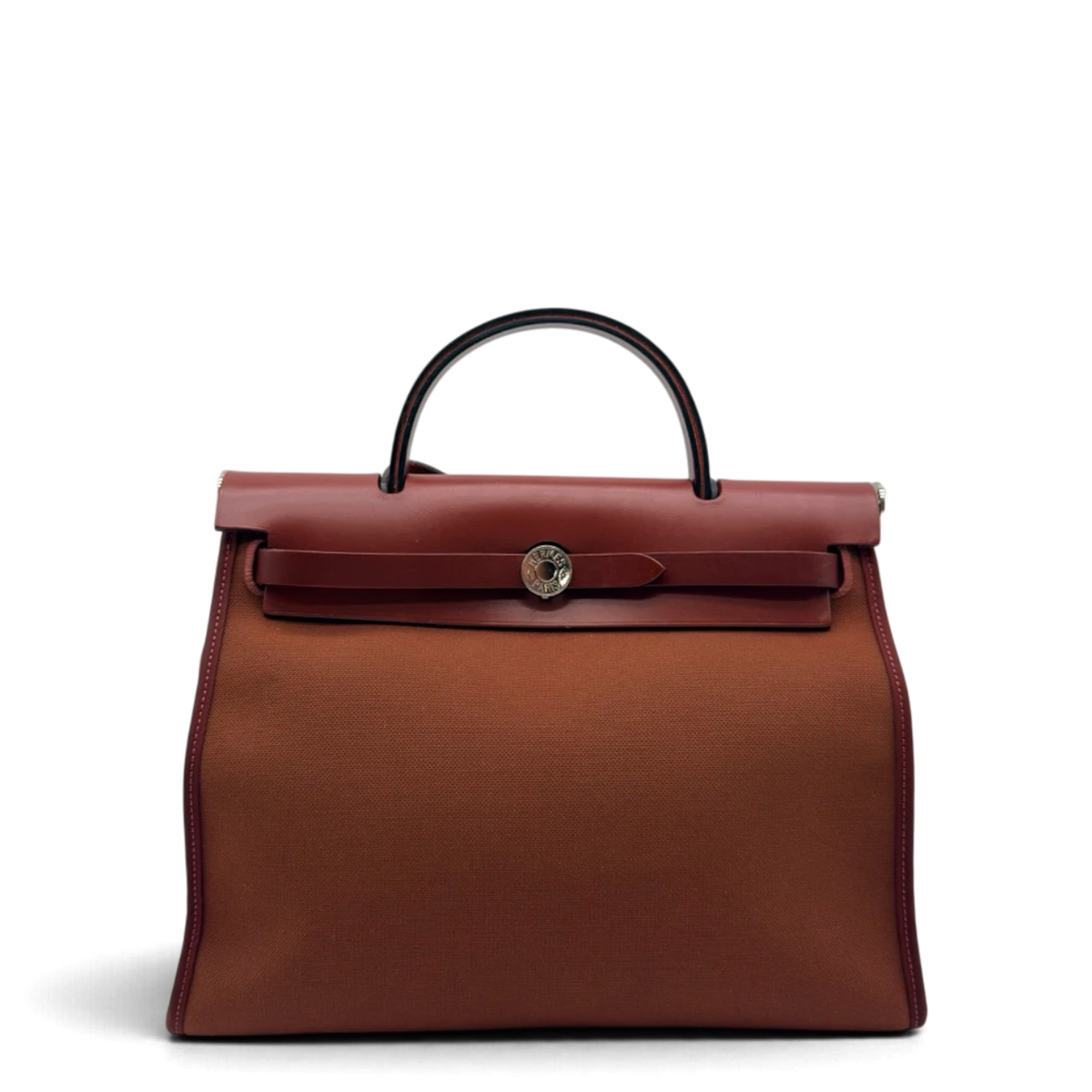 Hermès Handtasche Herbag Zip Toile 31 in braun