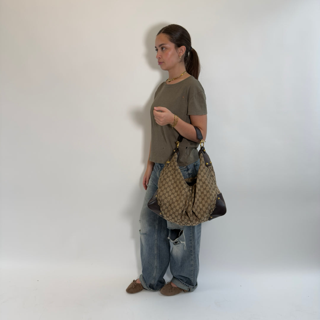 Gucci Jockey Large Hobo Shoulder Bag