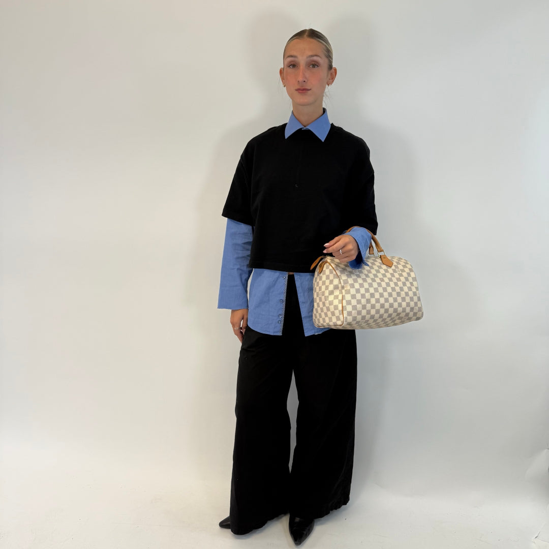 Speedy 30 handbag in Damier Azure