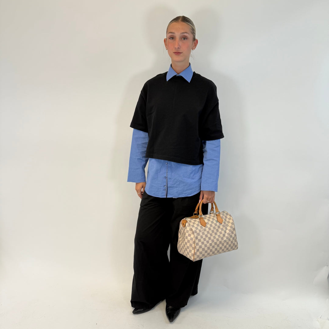 Speedy 30 handbag in Damier Azure