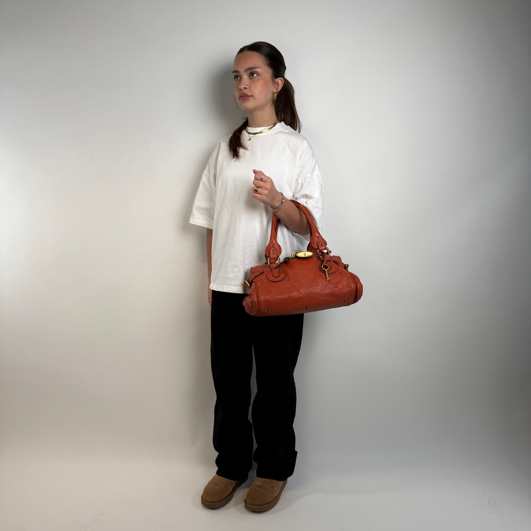 Chloé Handtasche Paddington aus Leder orange