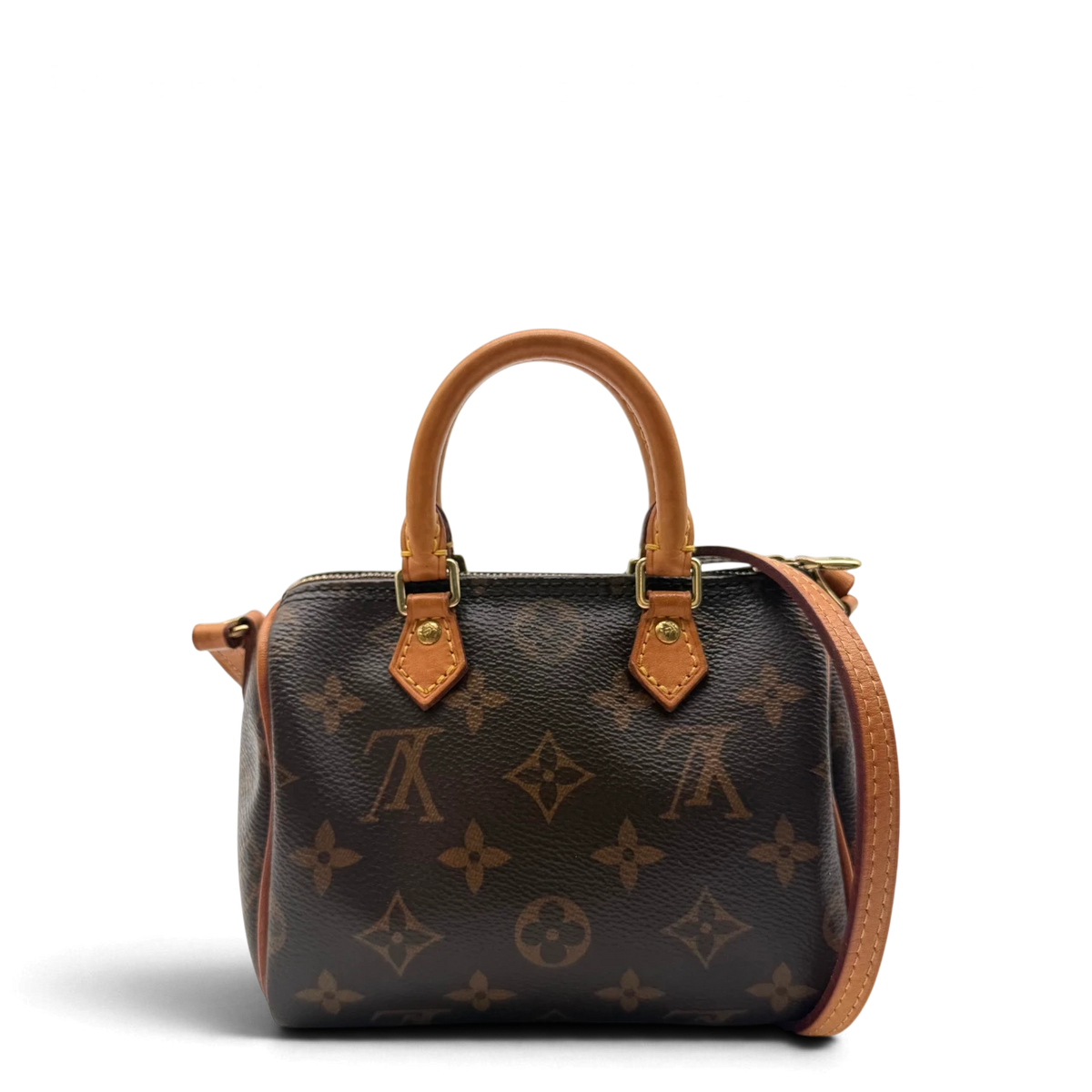 Louis Vuitton Handtasche Nano Speedy monogram braun