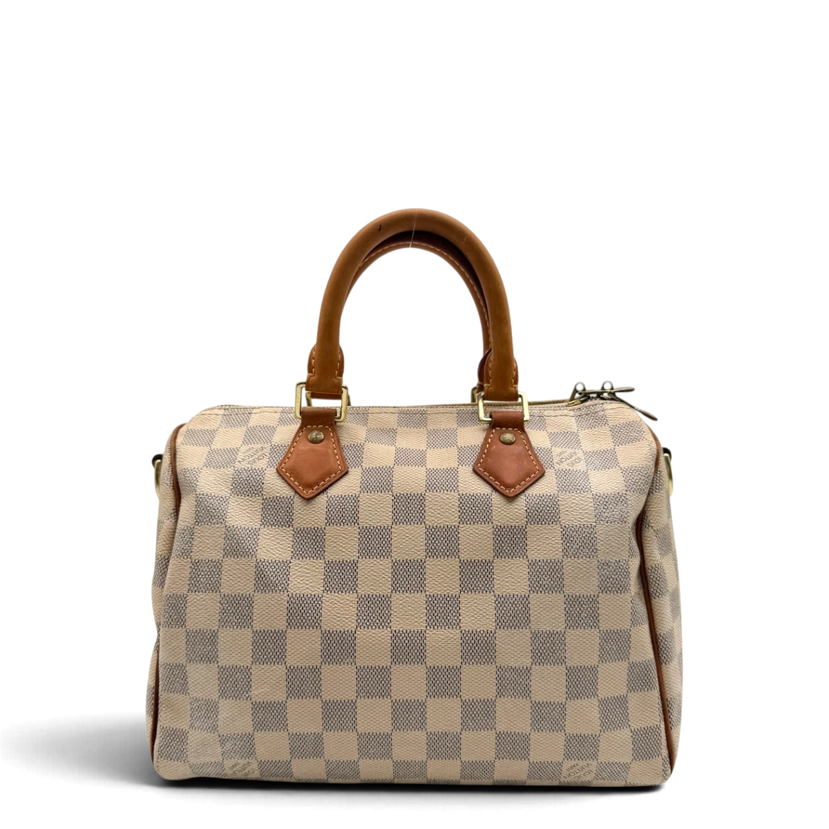Louis Vuitton Handtasche Speedy 25 Bandoulière Damier Azur weiß