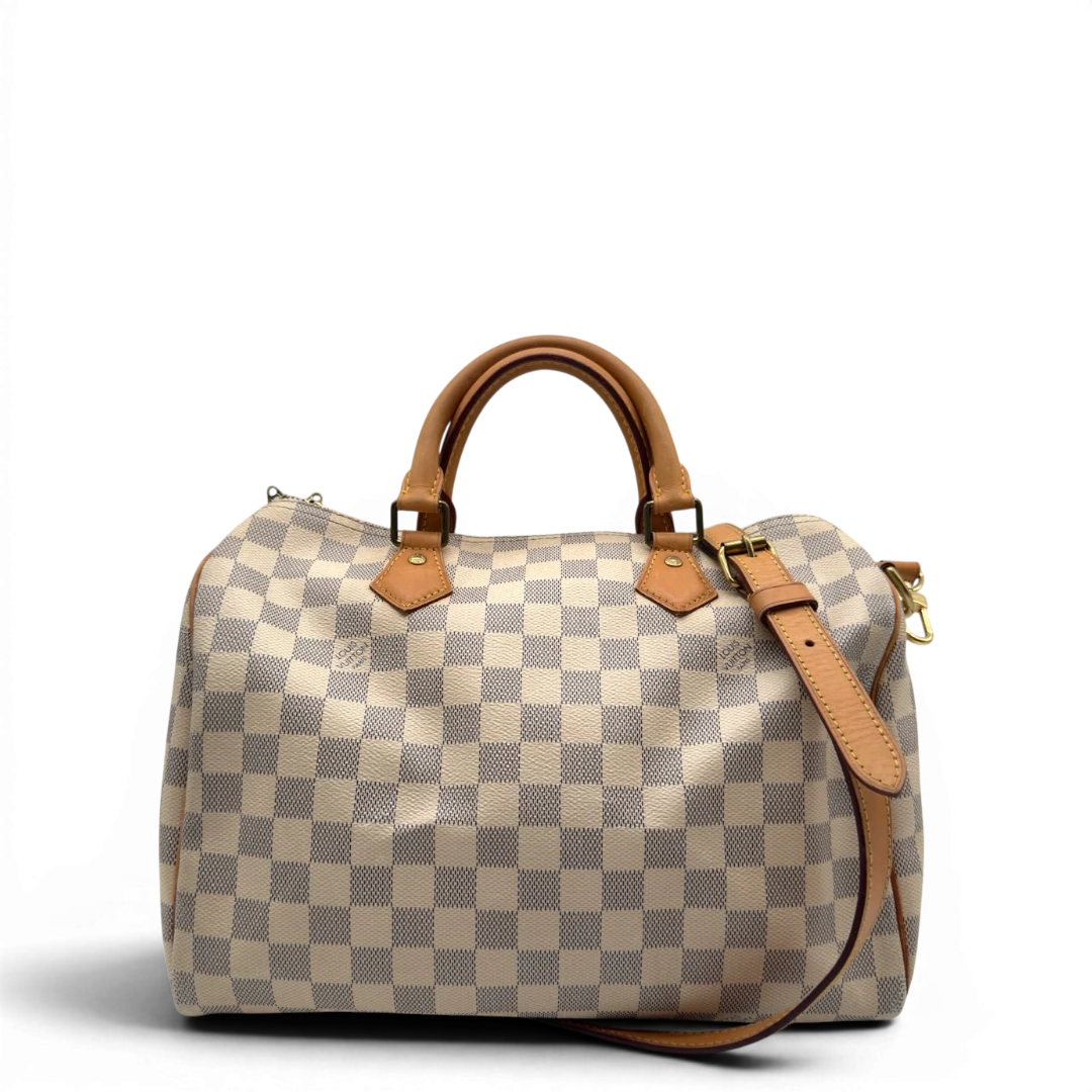 Louis Vuitton Speedy 30 Bandoulière Damier Azur Handbag