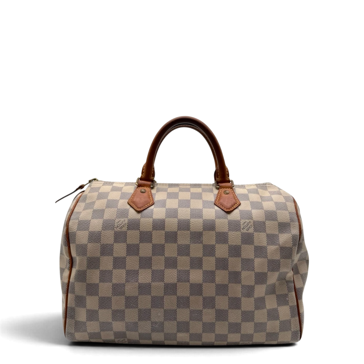 Louis Vuitton Handtasche Speedy 30 Damier Azur weiß