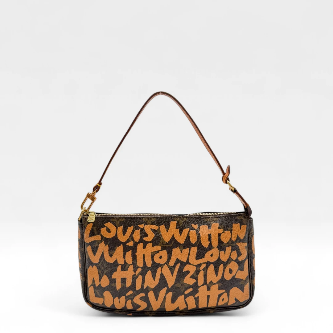 Louis Vuitton Pochette Accessoires Graffiti orange monogram braun