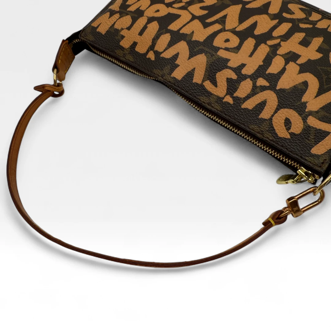 Louis Vuitton Pochette Accessoires Graffiti orange monogram braun