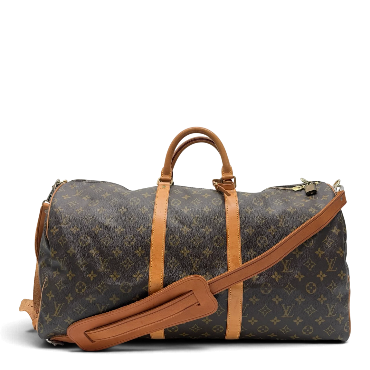 Louis Vuitton Reisetasche Keepall 55 Bandoulière monogram braun