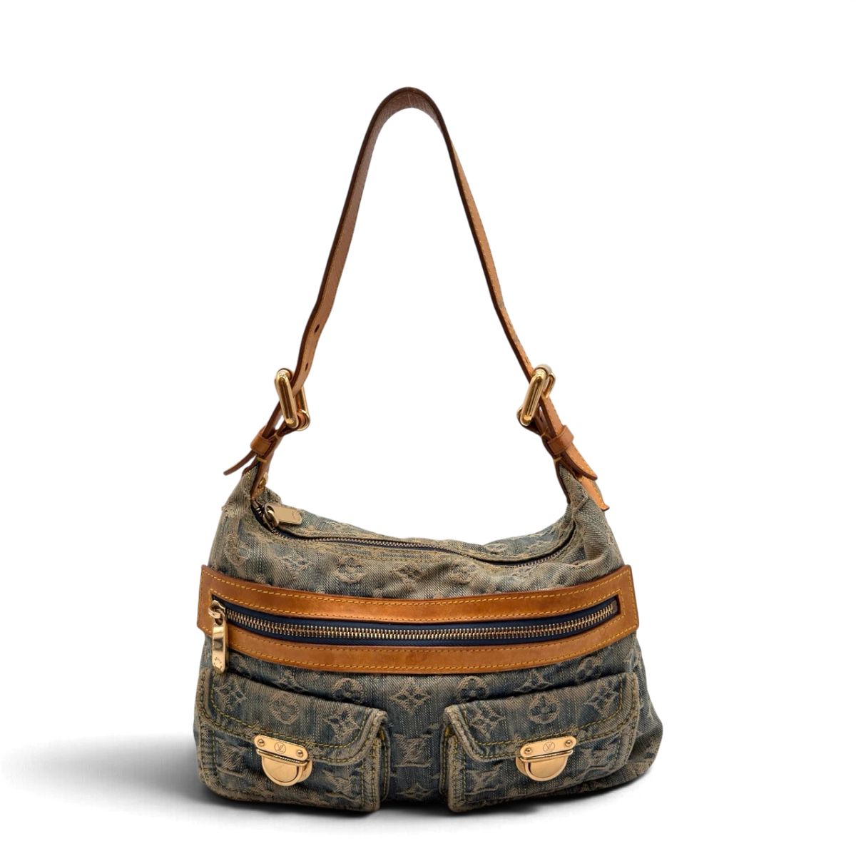 Louis Vuitton Schultertasche Baggy PM monogram blau