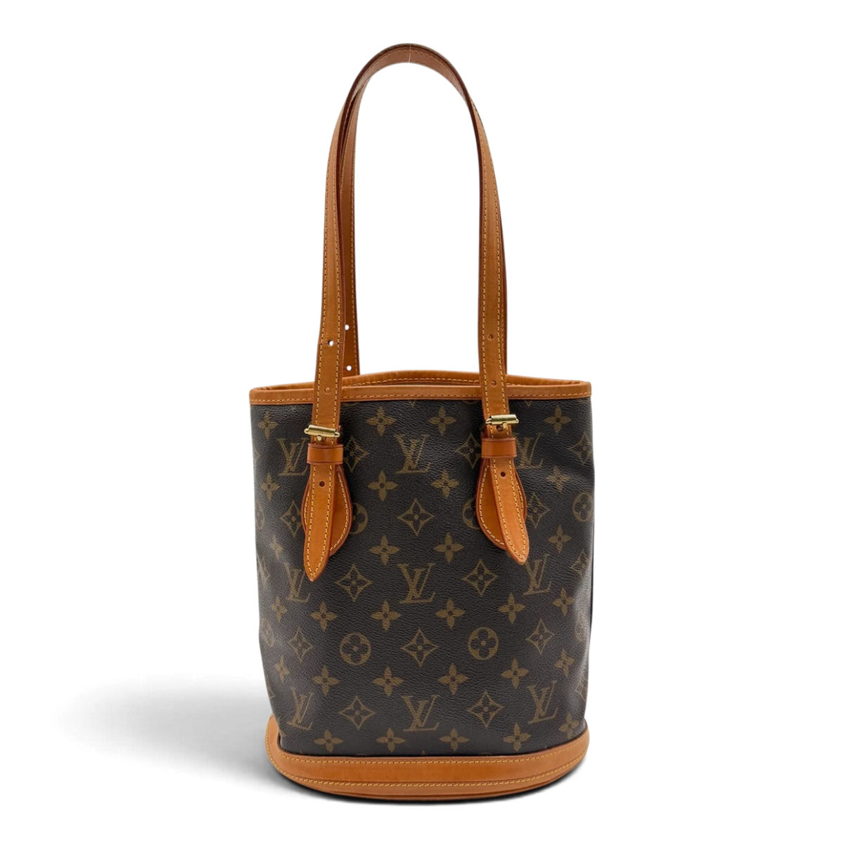 Louis Vuitton Schultertasche Bucket PM mit Clutch monogram braun