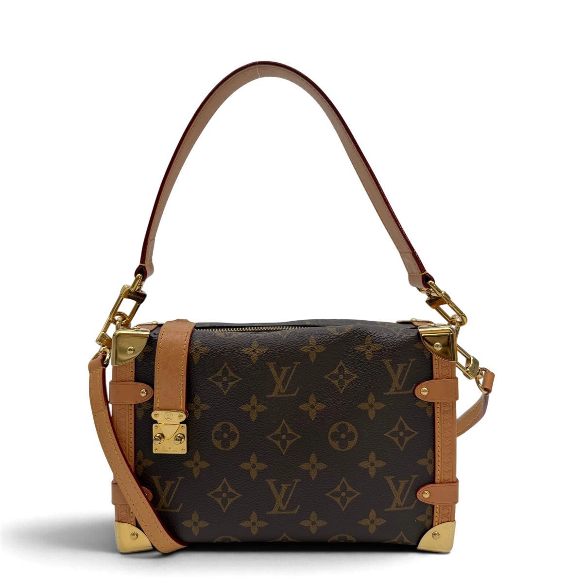 Louis Vuitton Schultertasche Side Trunk MM monogram braun