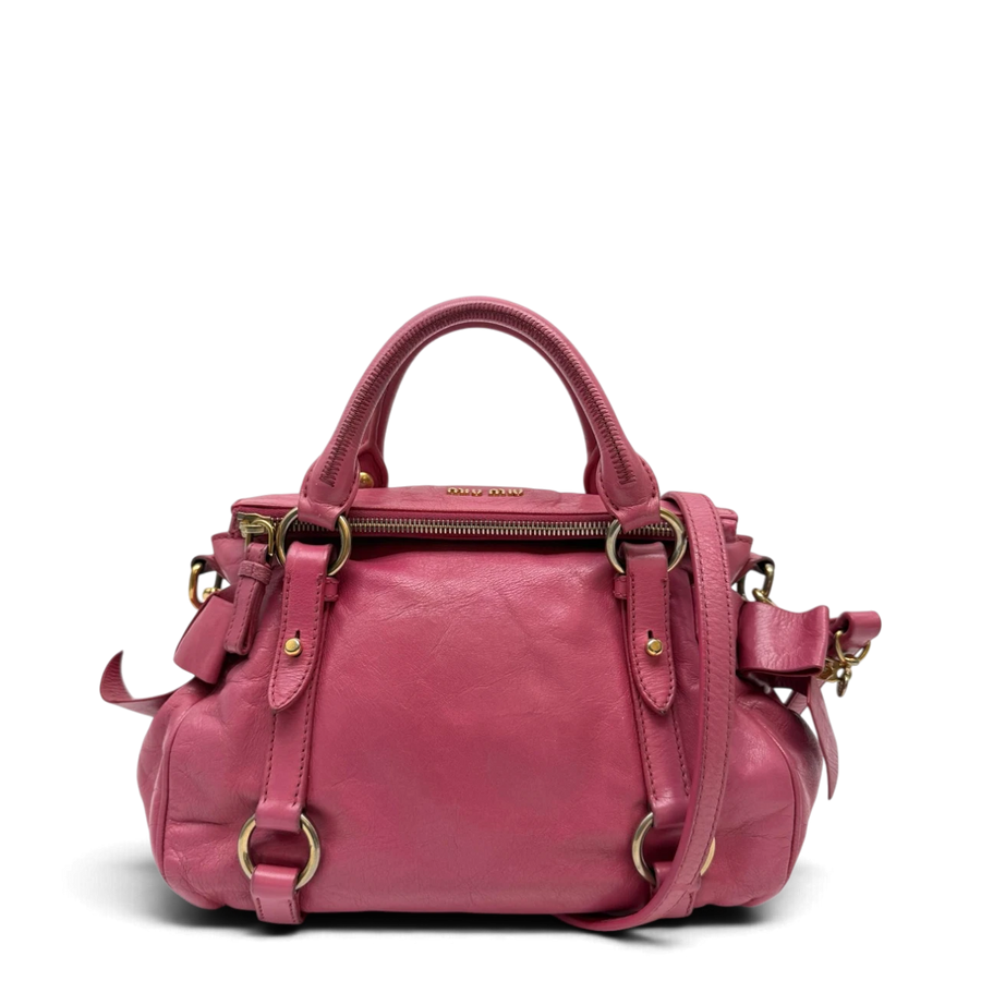 Borsa a mano Miu Miu Vitello Satchel piccola