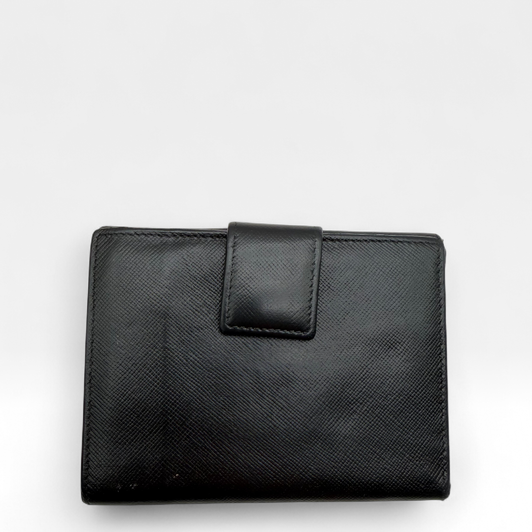 Geldbeutel aus Leder schwarz