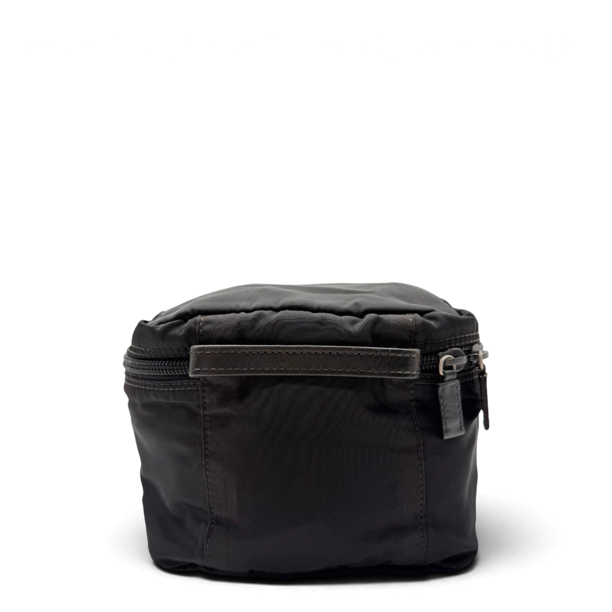 Prada Kulturbeutel / Toilettentasche mit Zipper aus Nylon schwarz – Gesamtansicht