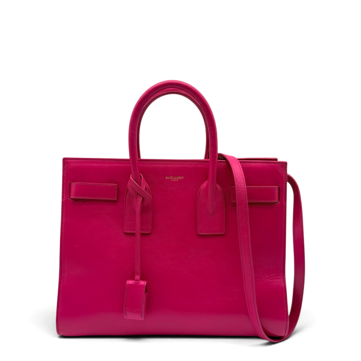 Saint Laurent Handtasche Sac de Jour medium aus Leder pink