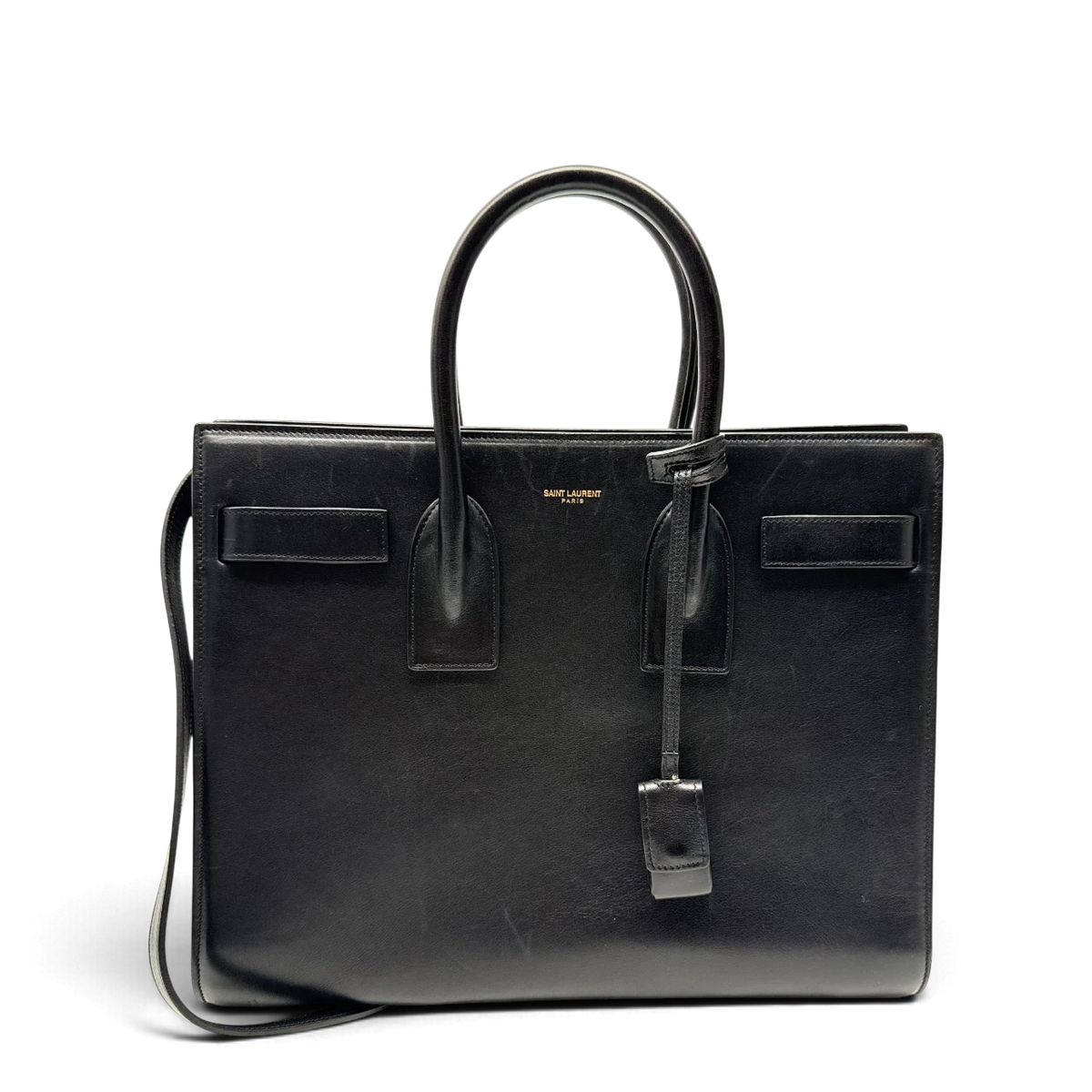Saint Laurent Handtasche Sac de Jour medium aus Leder schwarz – Gesamtansicht