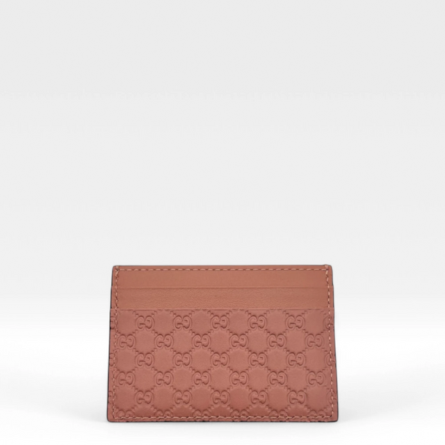 Gucci Cardholder / Card holder made of leather monogram pink
