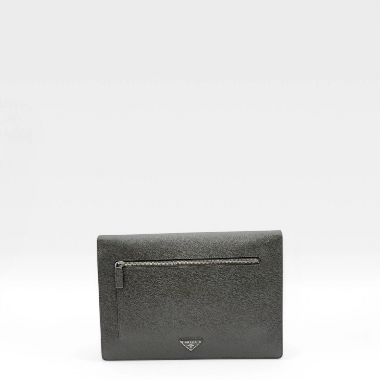 Prada Laptoptasche aus Saffiano Leder in khaki