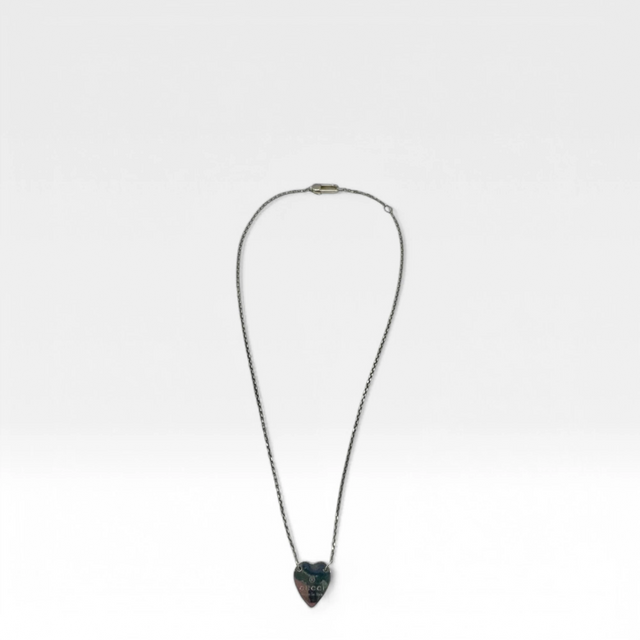 Gucci Halskete aus Silber 925 mit Gucci Herz Anhänger