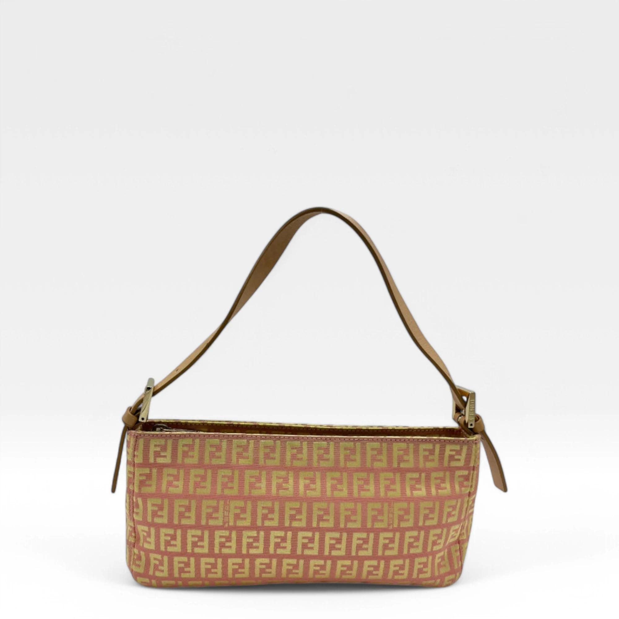 Fendi handbag / pochette in zucchino pattern pink