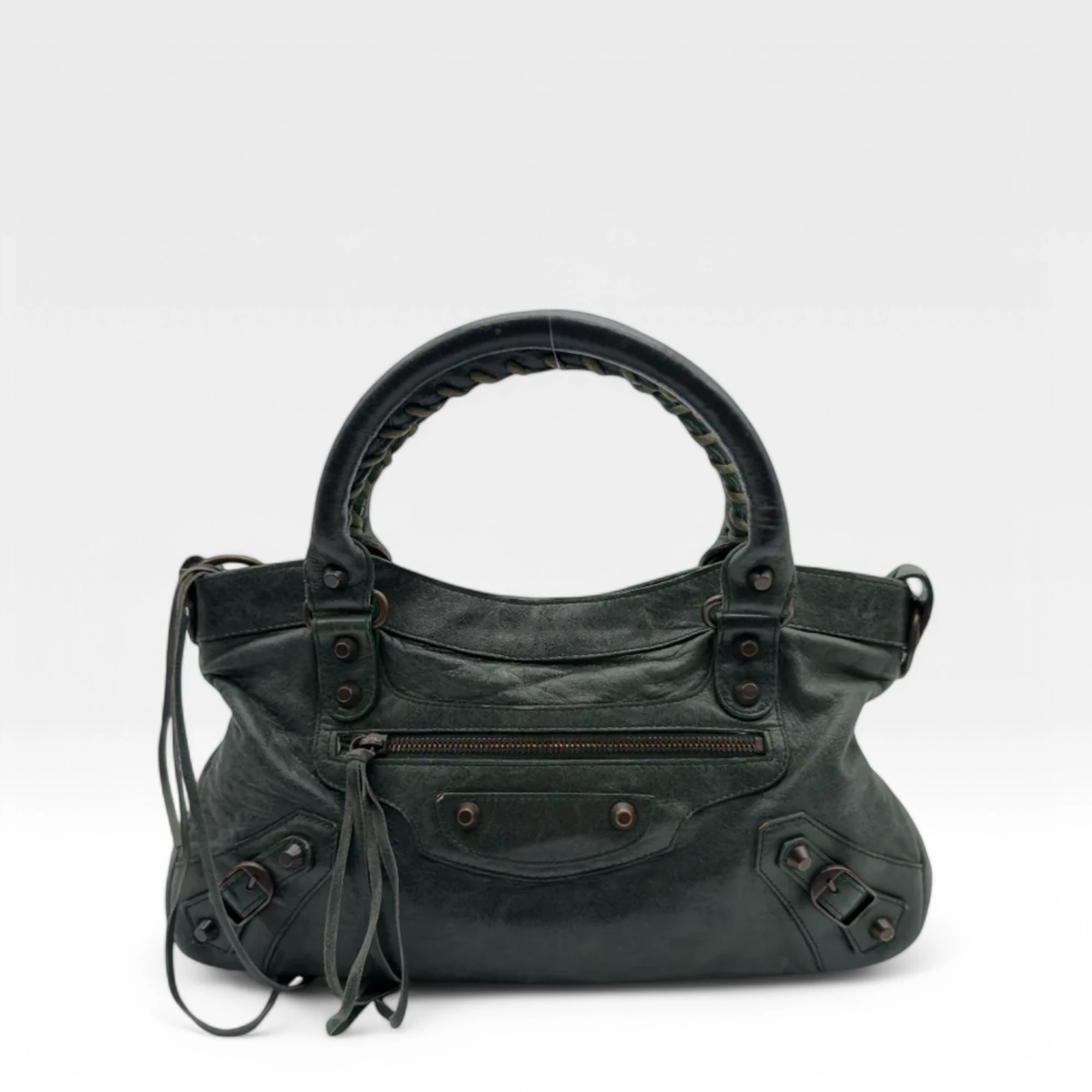 Balenciaga Handtasche The First City bag dunkelgrün