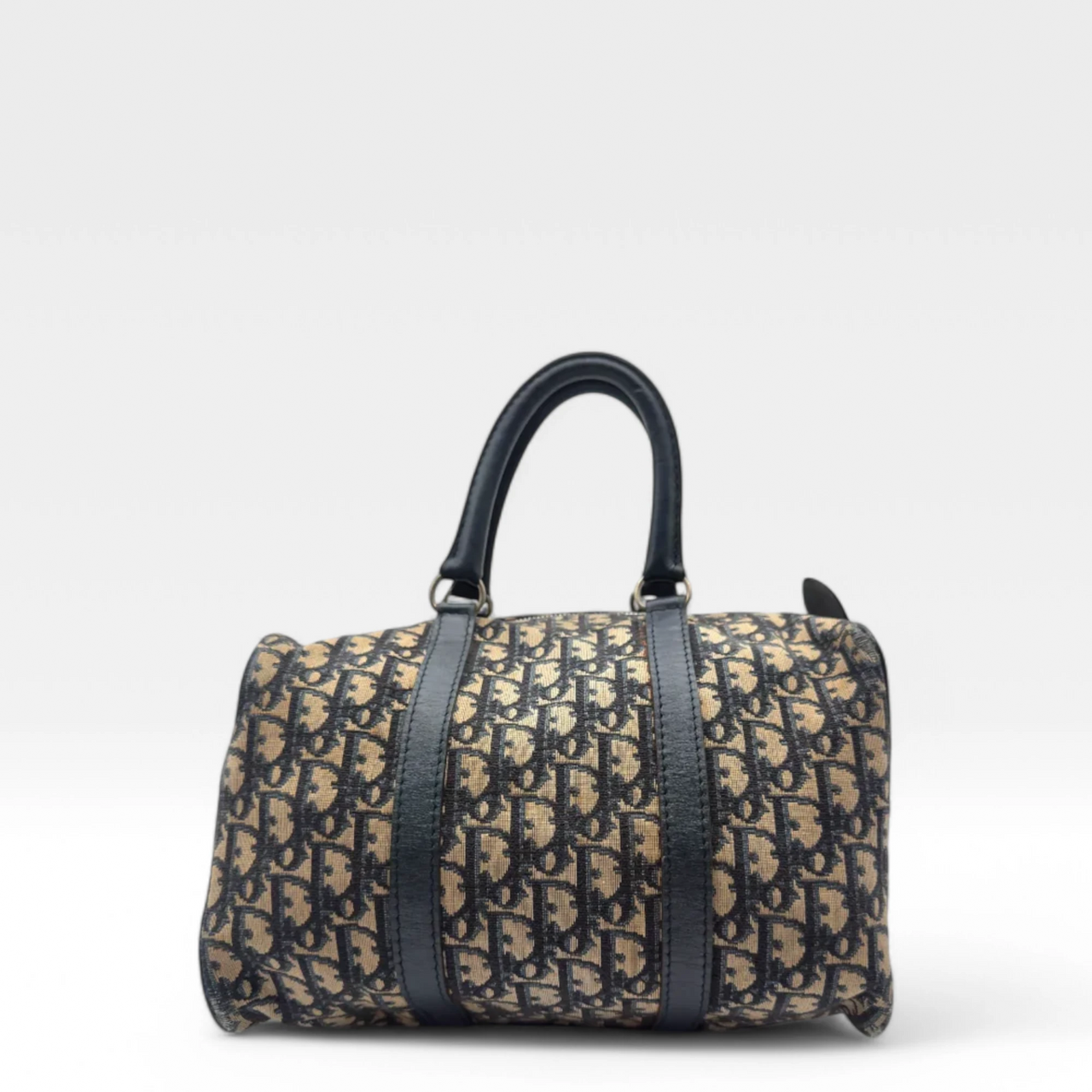 Dior Handtasch Boston bag 30 blau & beige