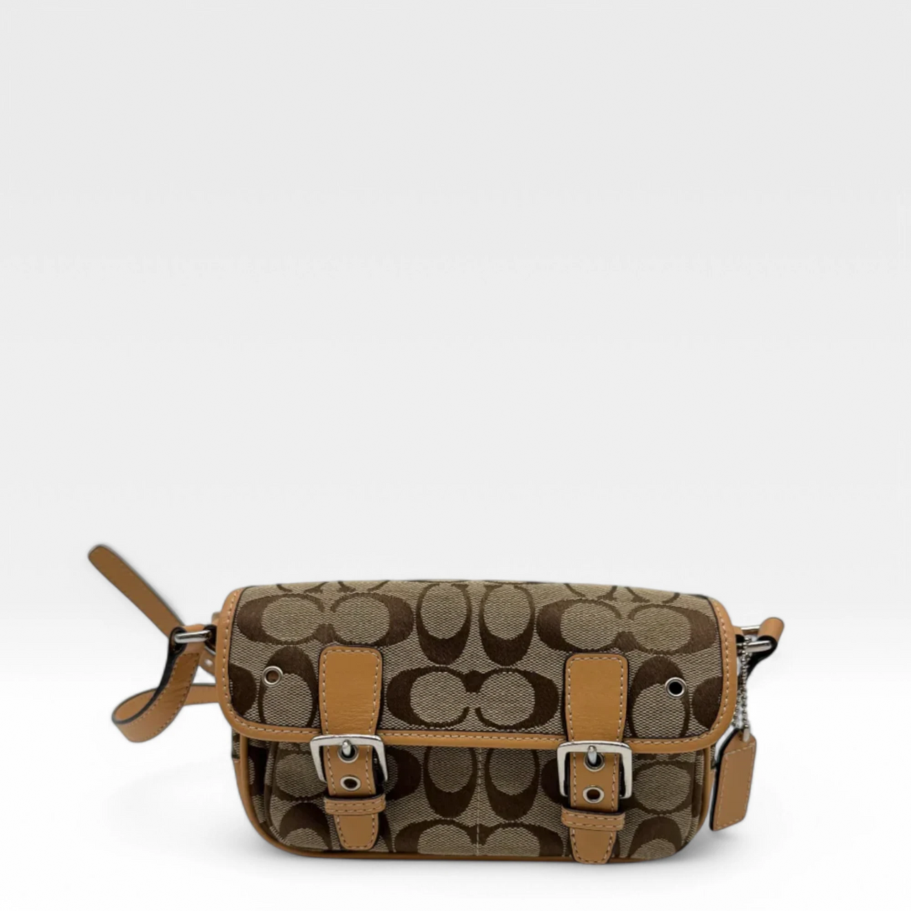 Coach shoulder bag monogram beige