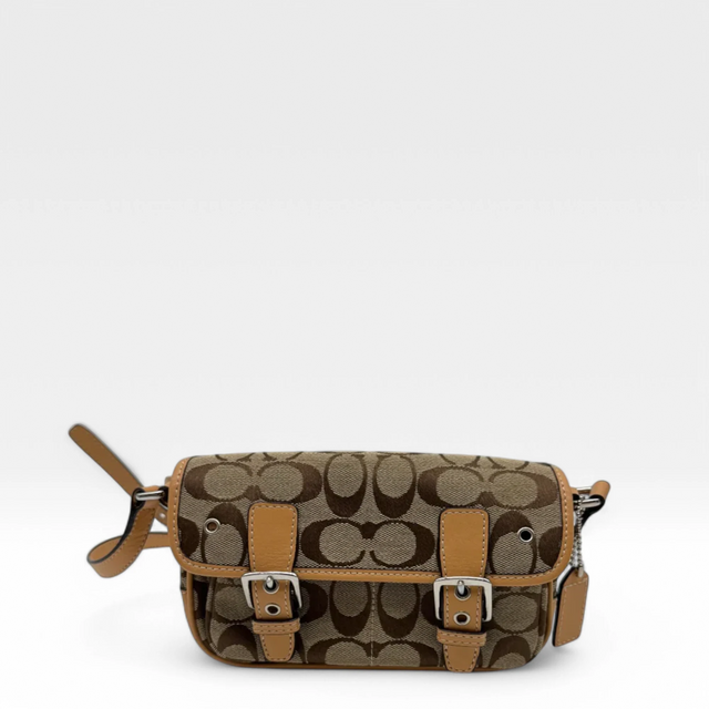 Coach shoulder bag monogram beige
