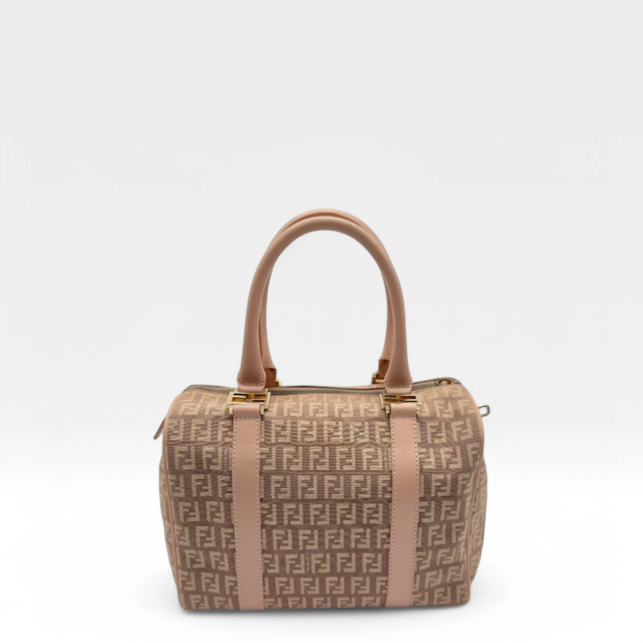 Fendi handbag Bauletto 25 pink & beige
